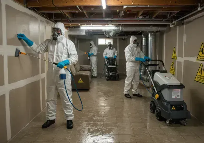 Basement Moisture Removal and Structural Drying process in Largo, FL